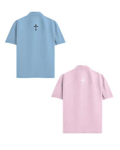 Cross Oversized Button-Up Shirt