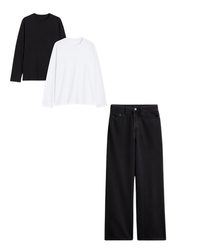Full sleeves x Black Jeans